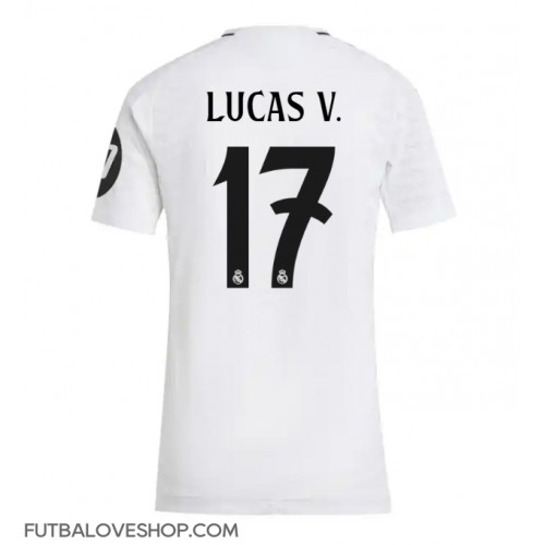 Dres Real Madrid Lucas Vazquez #17 Domáci pre Ženy 2024-25 Krátky Rukáv